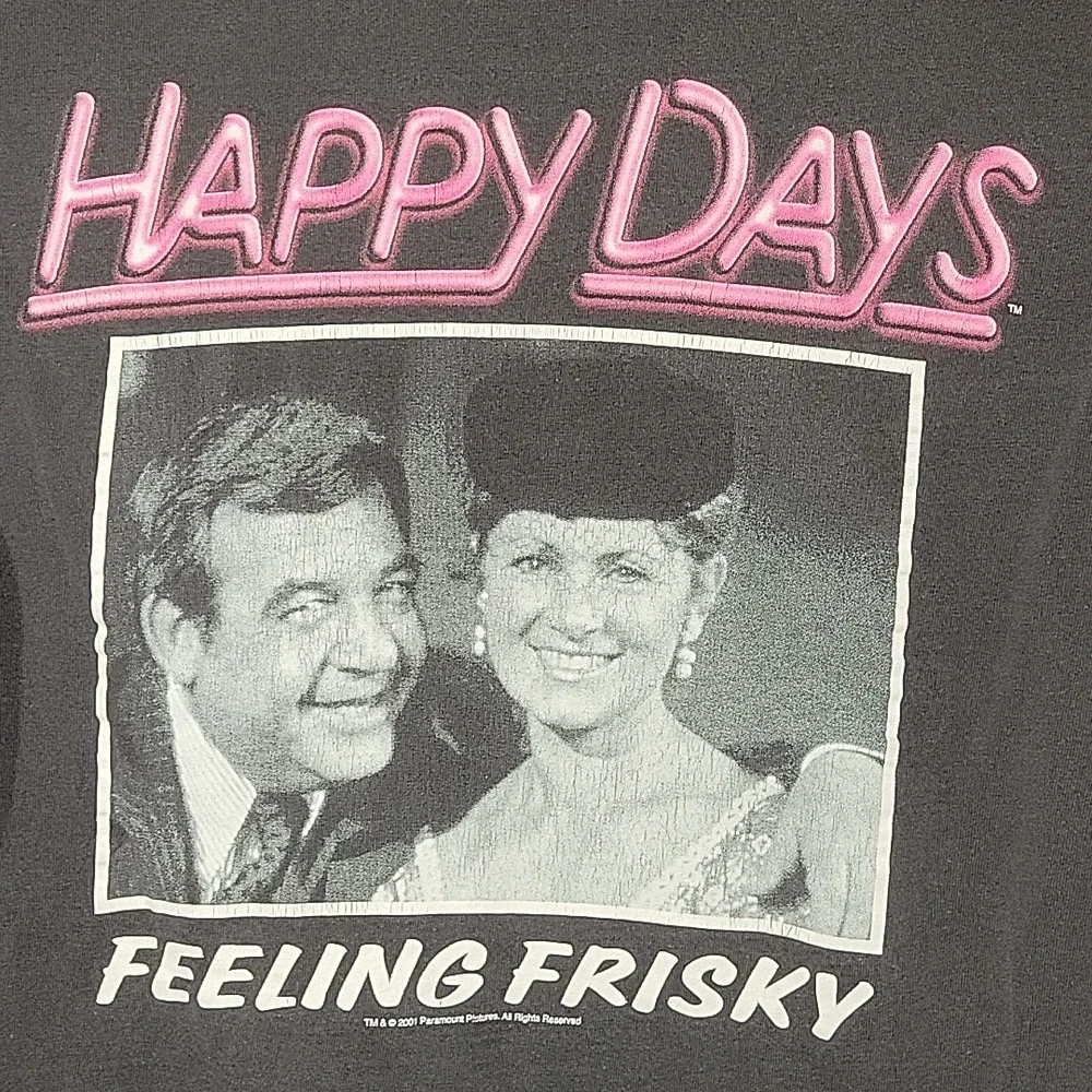 VTG 80s 90s HAPPY DAYS FELLING FRISKY GRAPHIC T SHIRT ALL SPORT LARGE